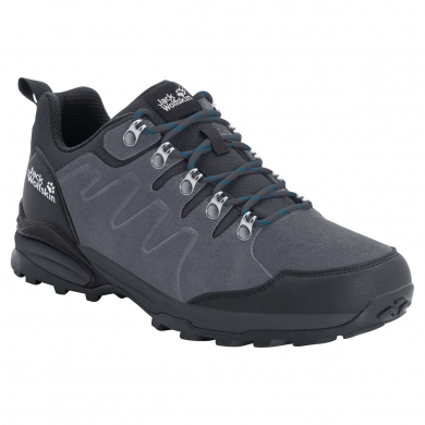 Jack Wolfskin Buty trekkingowe Refugio Texapore Low - Skóra zamszowa, wodoodporne - szare Męskie